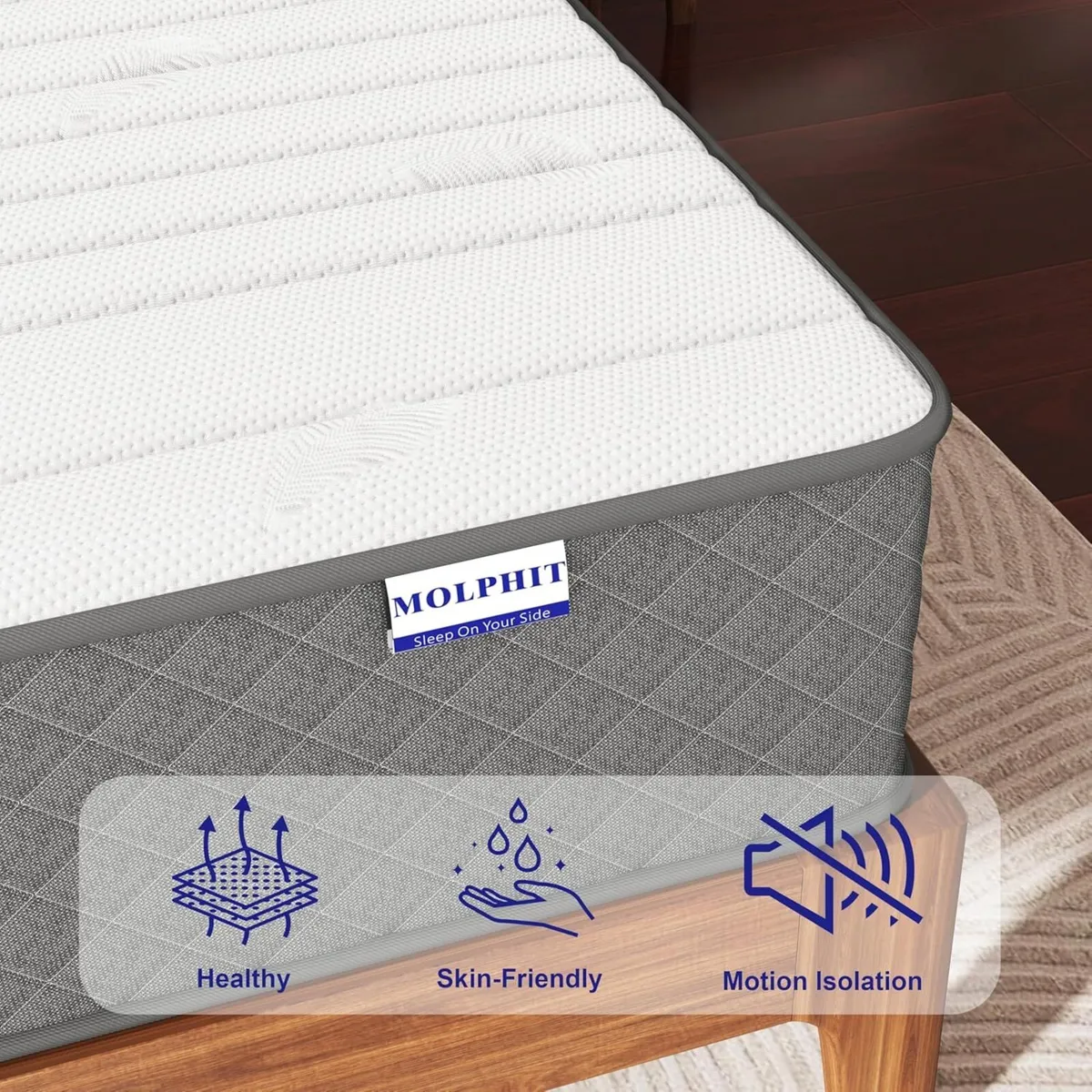 10 Inch Single Mattress 7-Zone Hybrid Bed - Image 3