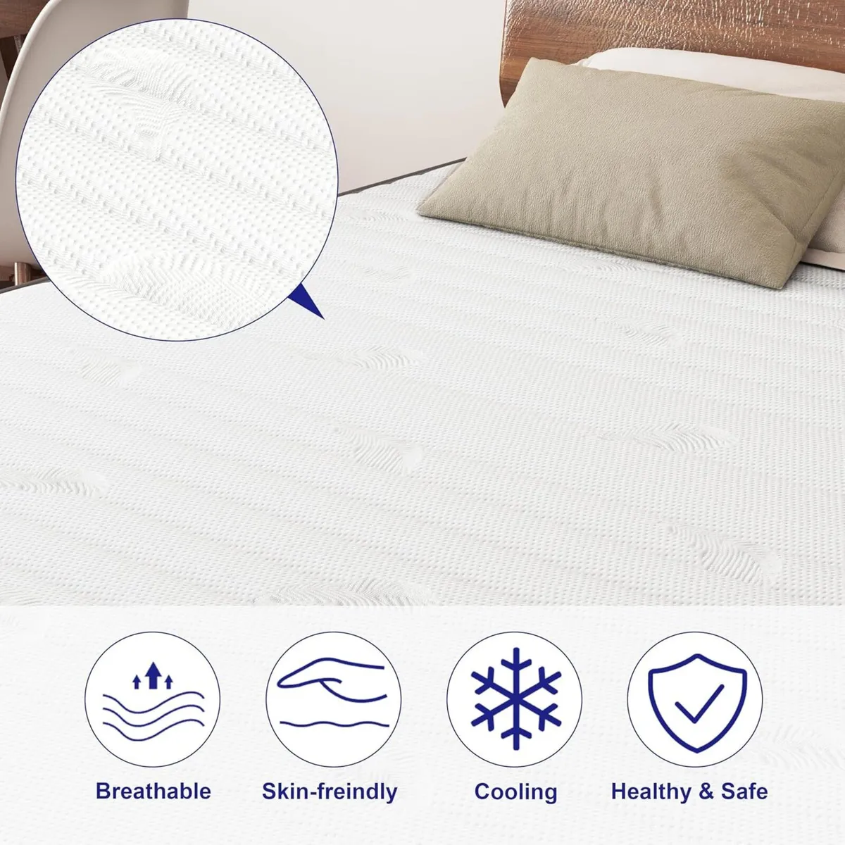 10 Inch Single Mattress 7-Zone Hybrid Bed - Image 4