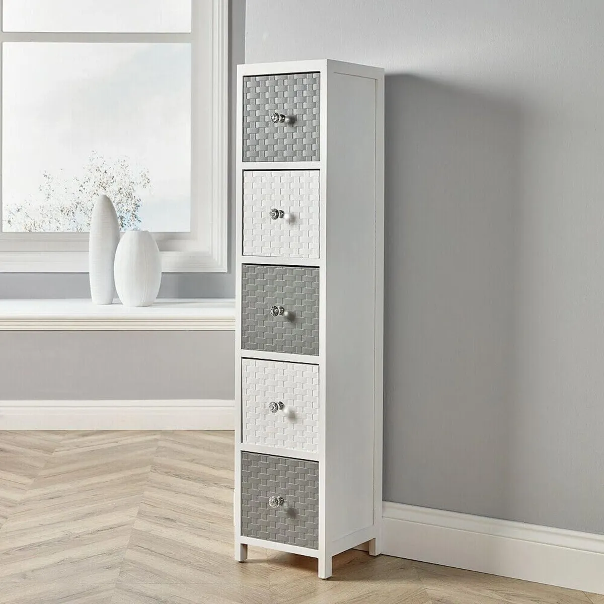 Chest of Drawers Wooden Tallboy Storage Bedroom - Image 1