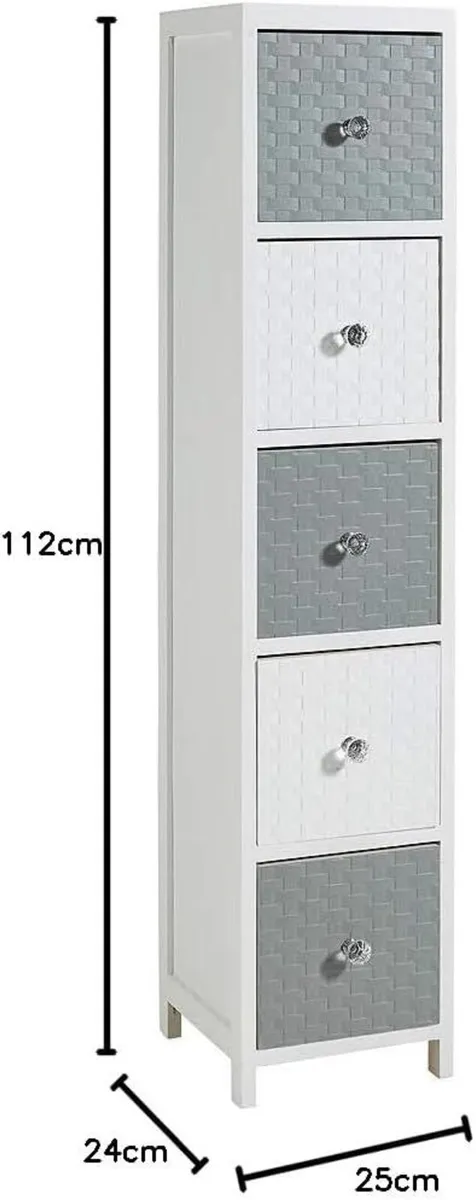 Chest of Drawers Wooden Tallboy Storage Bedroom - Image 2