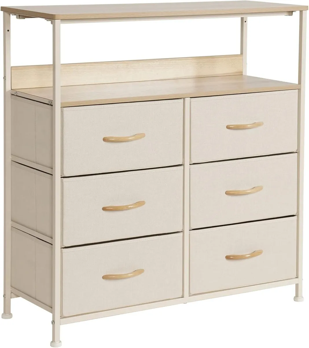Chest of Drawers Fabric Storage 6 Unit with - Image 1