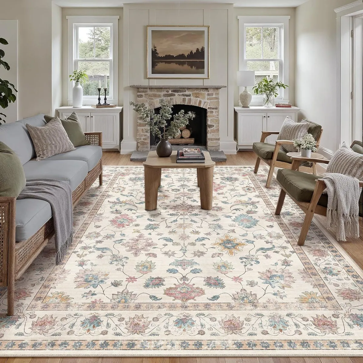 Rugs Living Room 200x300 cm Vintage Washable Non - Image 1