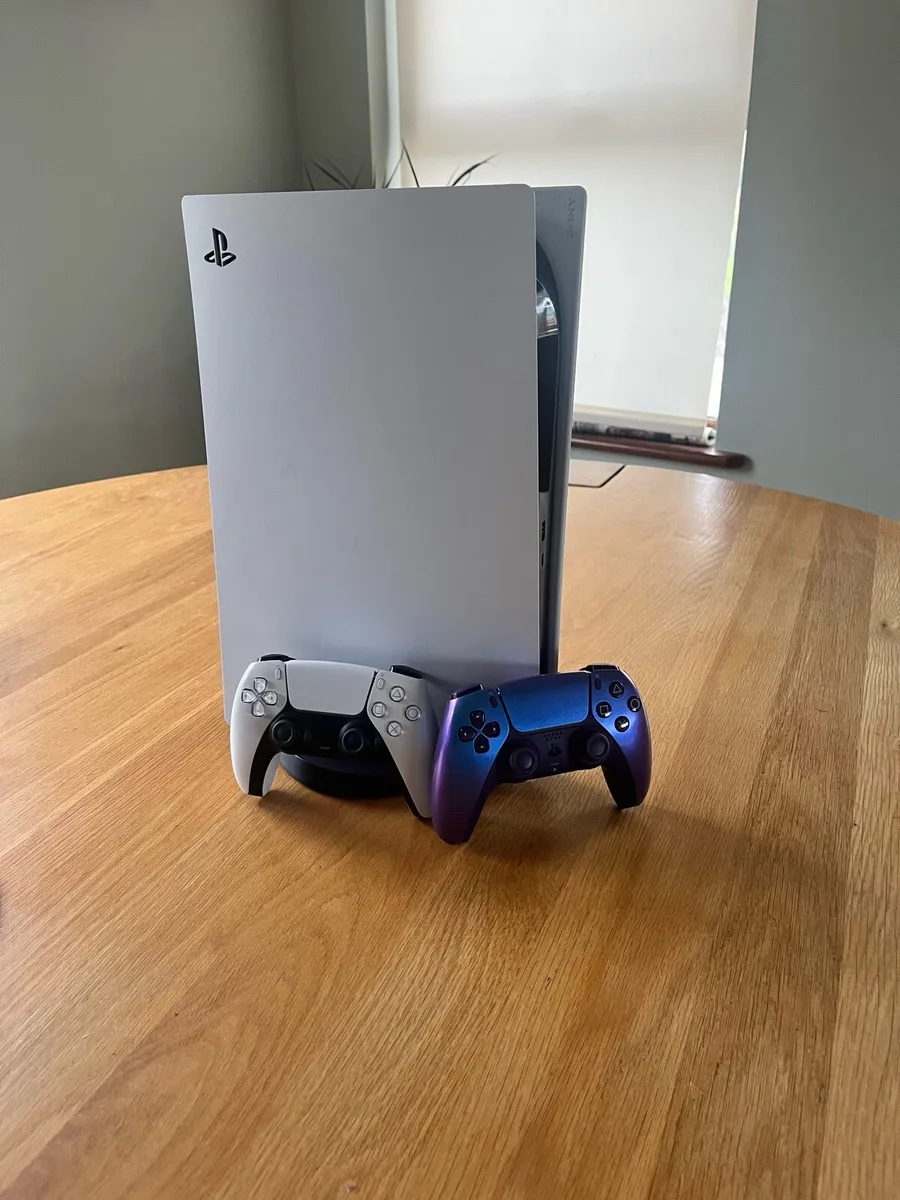 PS5 Digital Edition + 2 Controllers - Image 1