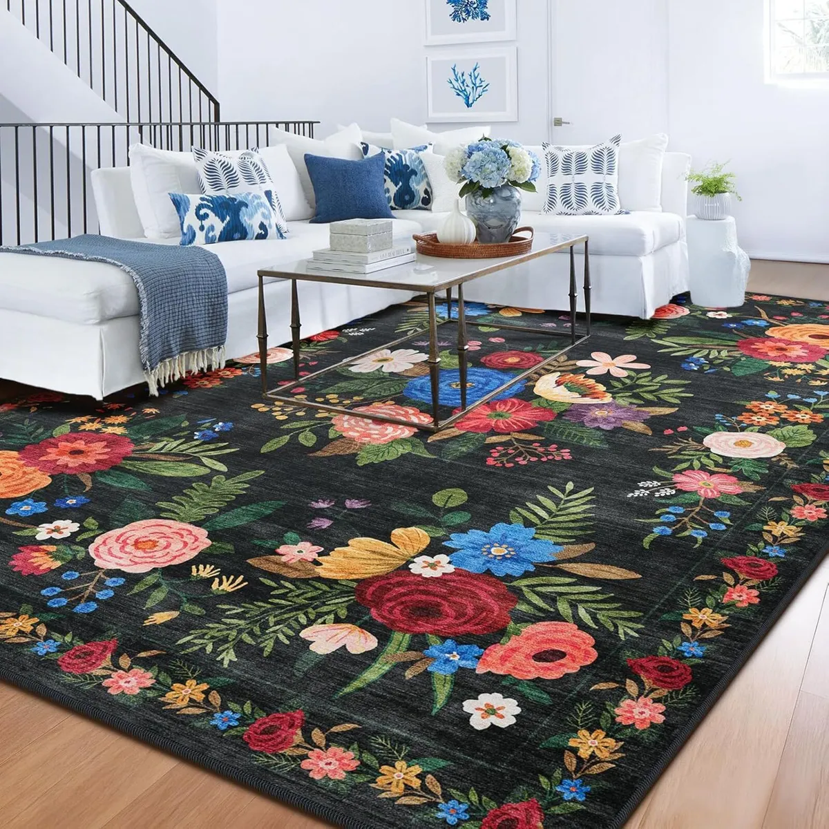 Machine Washable Rugs Living Room 160x230cm Non - Image 1