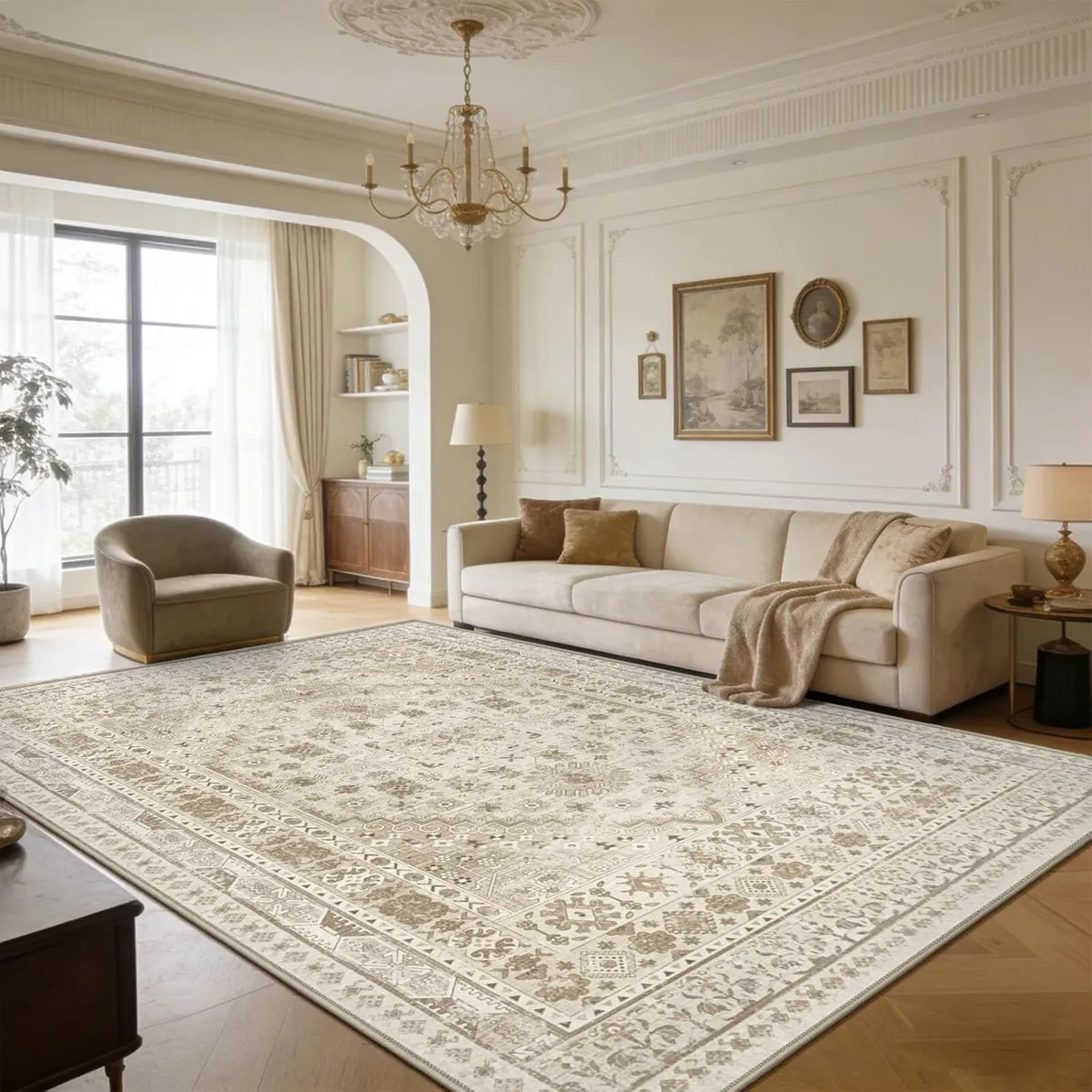 Washable Rugs Living Room 200x300cm Distressed - Image 2