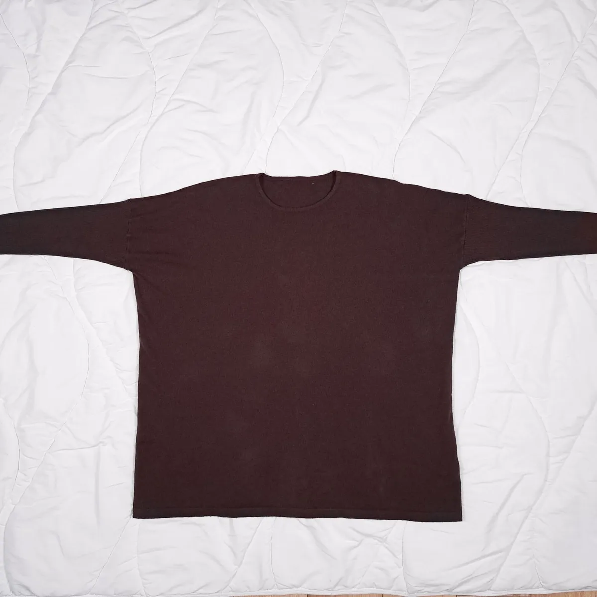 Chocolate Brown Oversized Batwing Jumper 14-16UK - Image 3