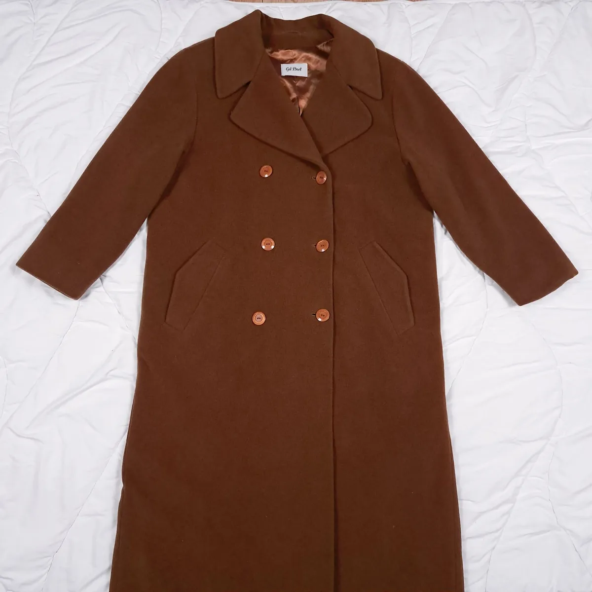 Gil Bret Camel Brown Wool Coat 14UK/42EU - Image 3