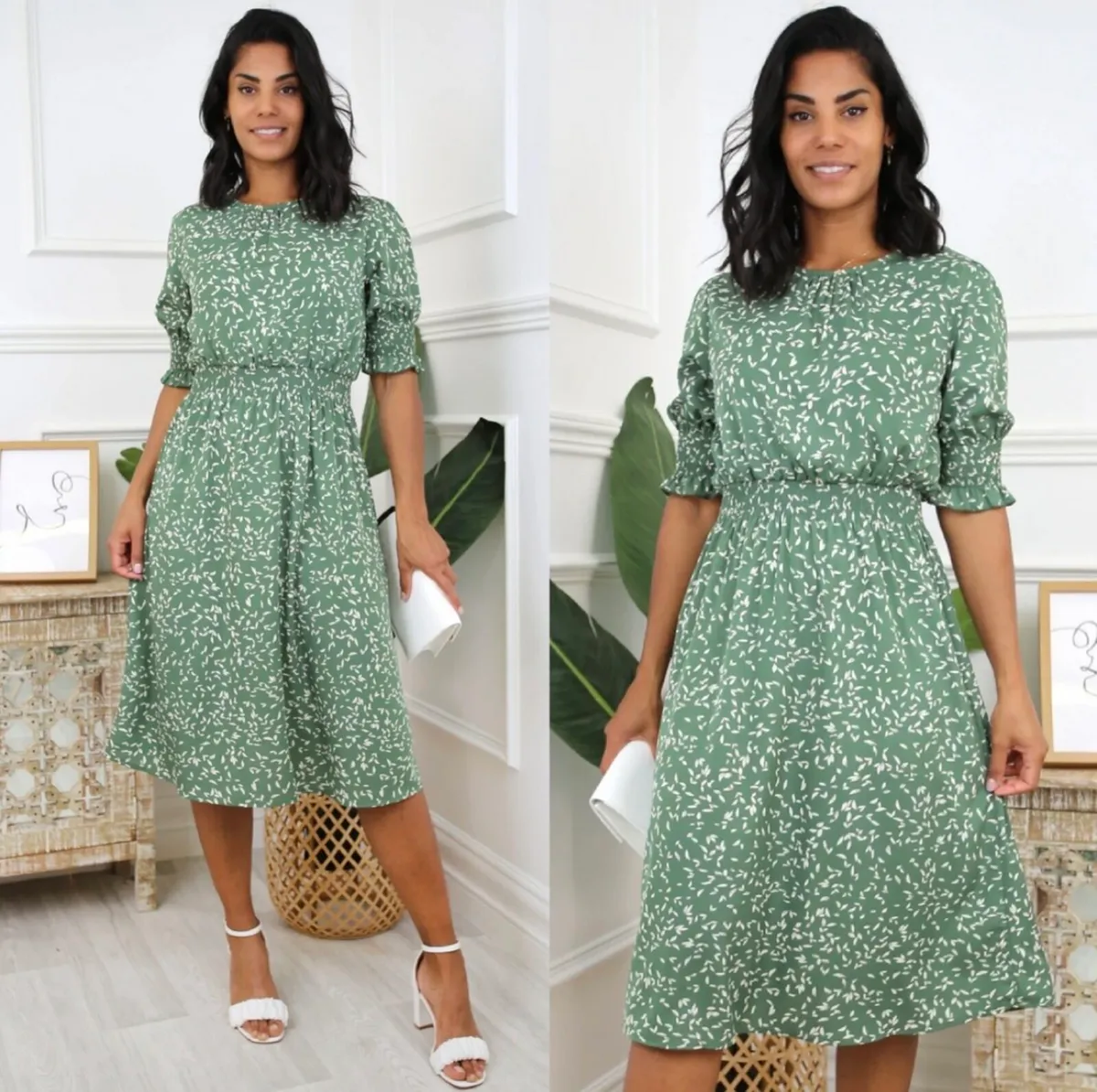 Virgo Boutique Size 8 Midi Dress - Image 1