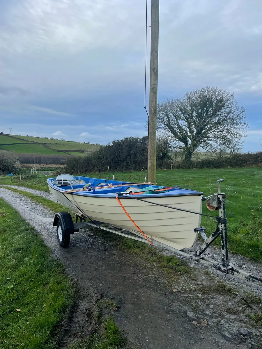 17 foot fibreglass lakeboat and trailer - Image 2