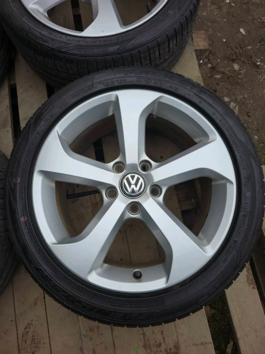 Set of 17" Genuine VW GTI Alloys Good Tyres - Image 4
