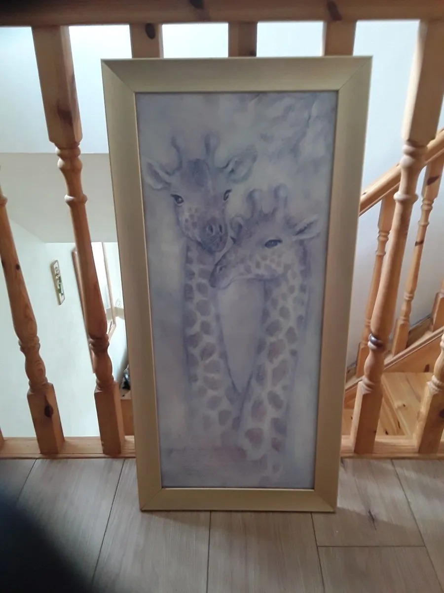 Long picture 2 giraffes good condition - Image 1