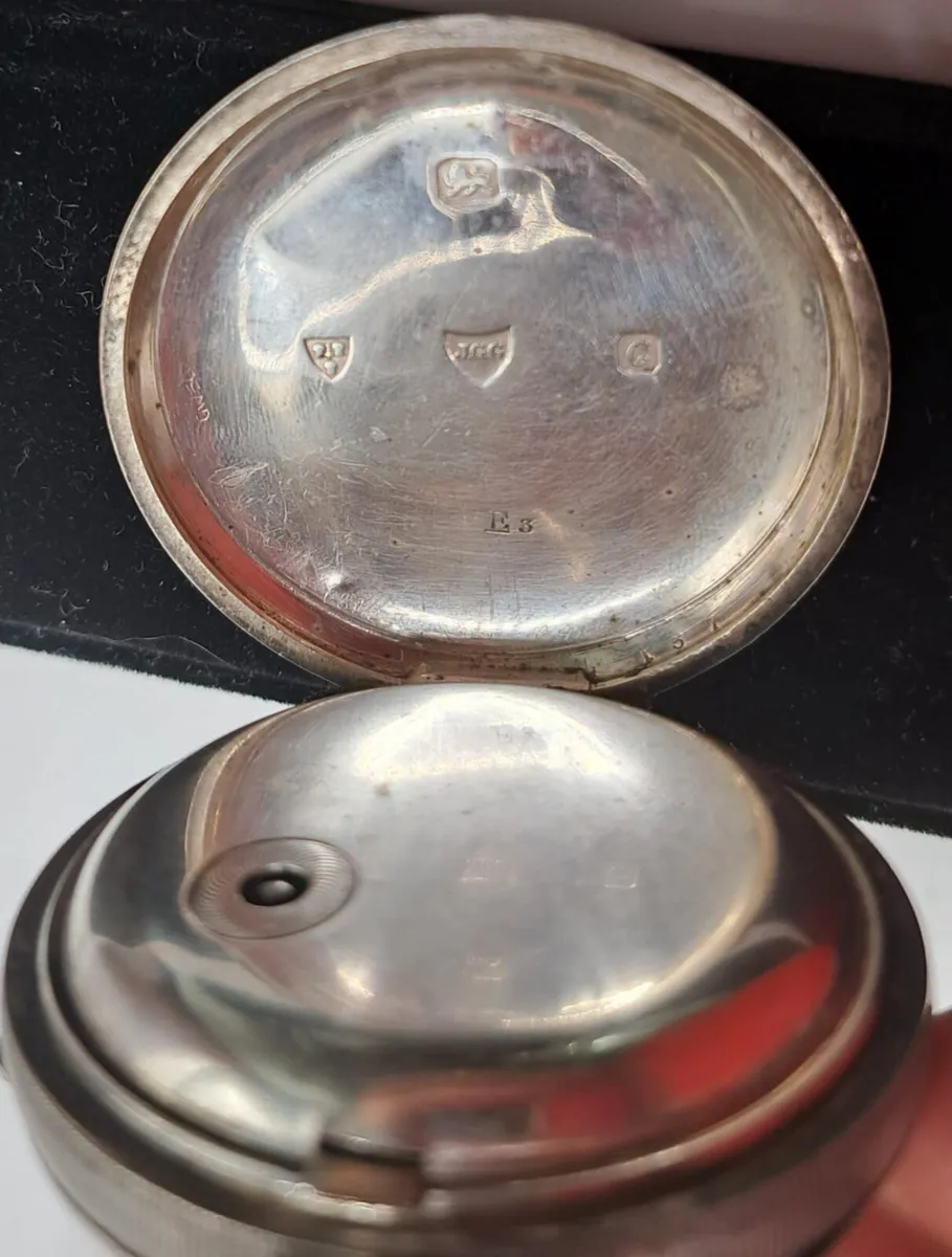 Vintage sterling silver pocket watch - Image 4