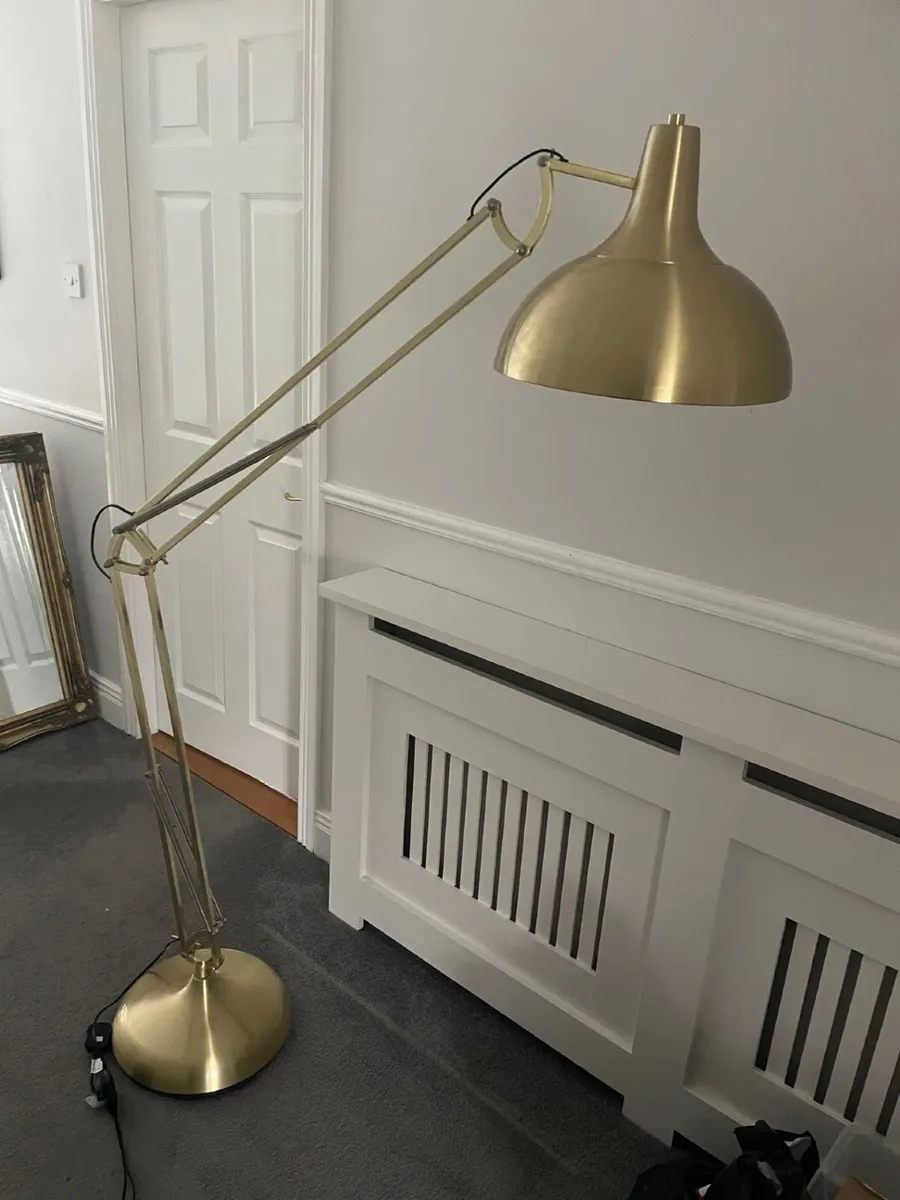 Gold Adjustable Standing Lamp – Modern Anglepoise - Image 2