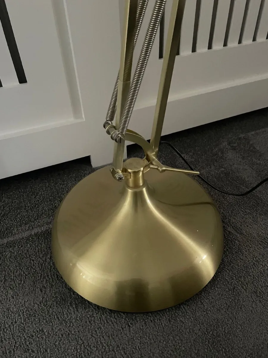 Gold Adjustable Standing Lamp – Modern Anglepoise - Image 3