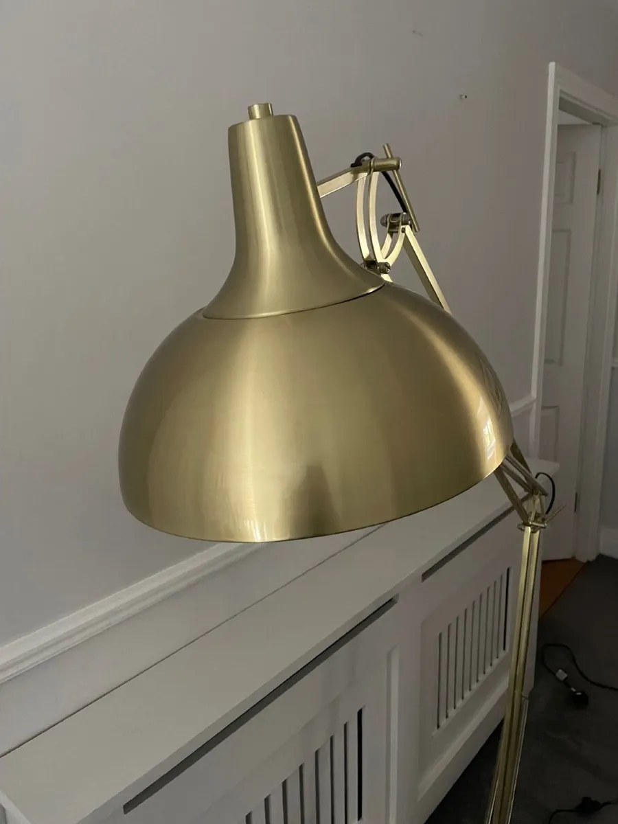 Gold Adjustable Standing Lamp – Modern Anglepoise - Image 4