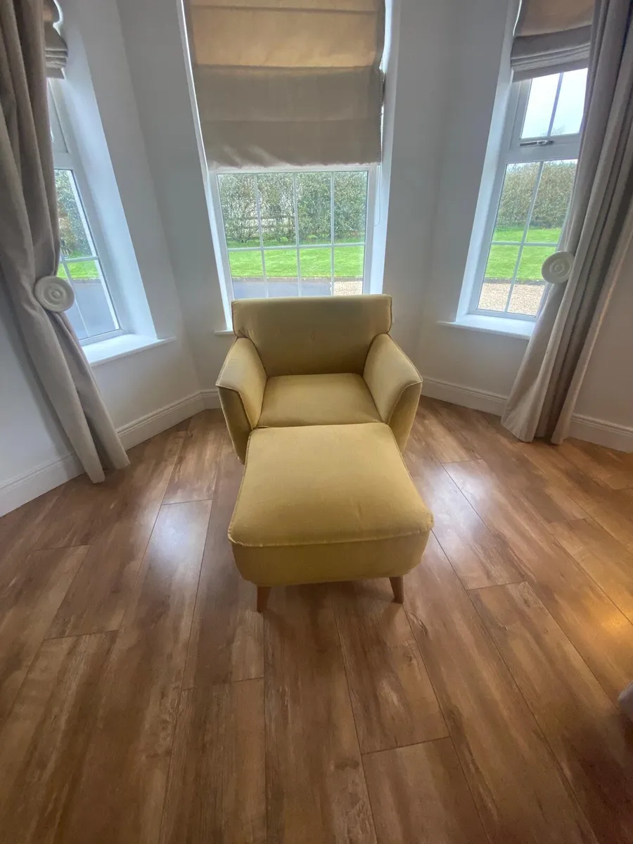 Chair  and foot stool - Image 1