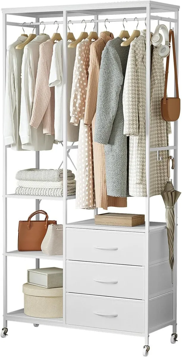 Clothes Rail for Bedroom Heavy Duty Clothing Rack - Image 1