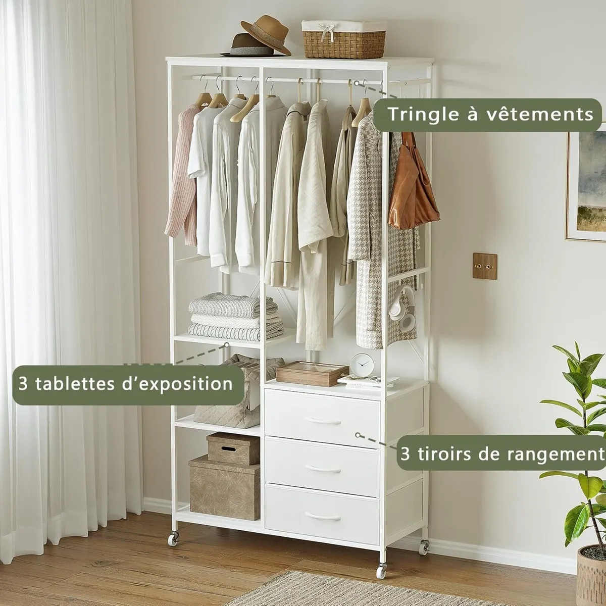 Clothes Rail for Bedroom Heavy Duty Clothing Rack - Image 4