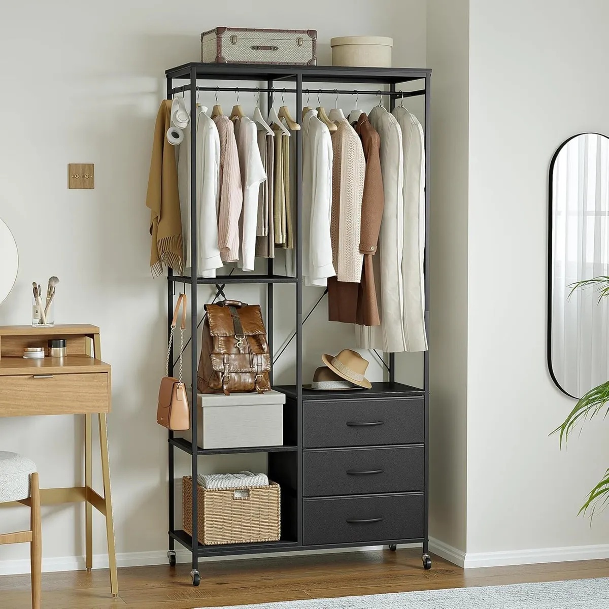 Clothes Rack Heavy Duty Clothing Rail Freestanding - Image 2