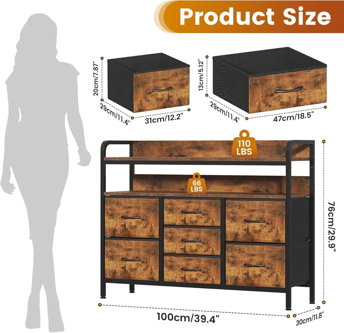 7-Drawer Fabric Chest Of Drawers for Bedroom - 4 - Image 3