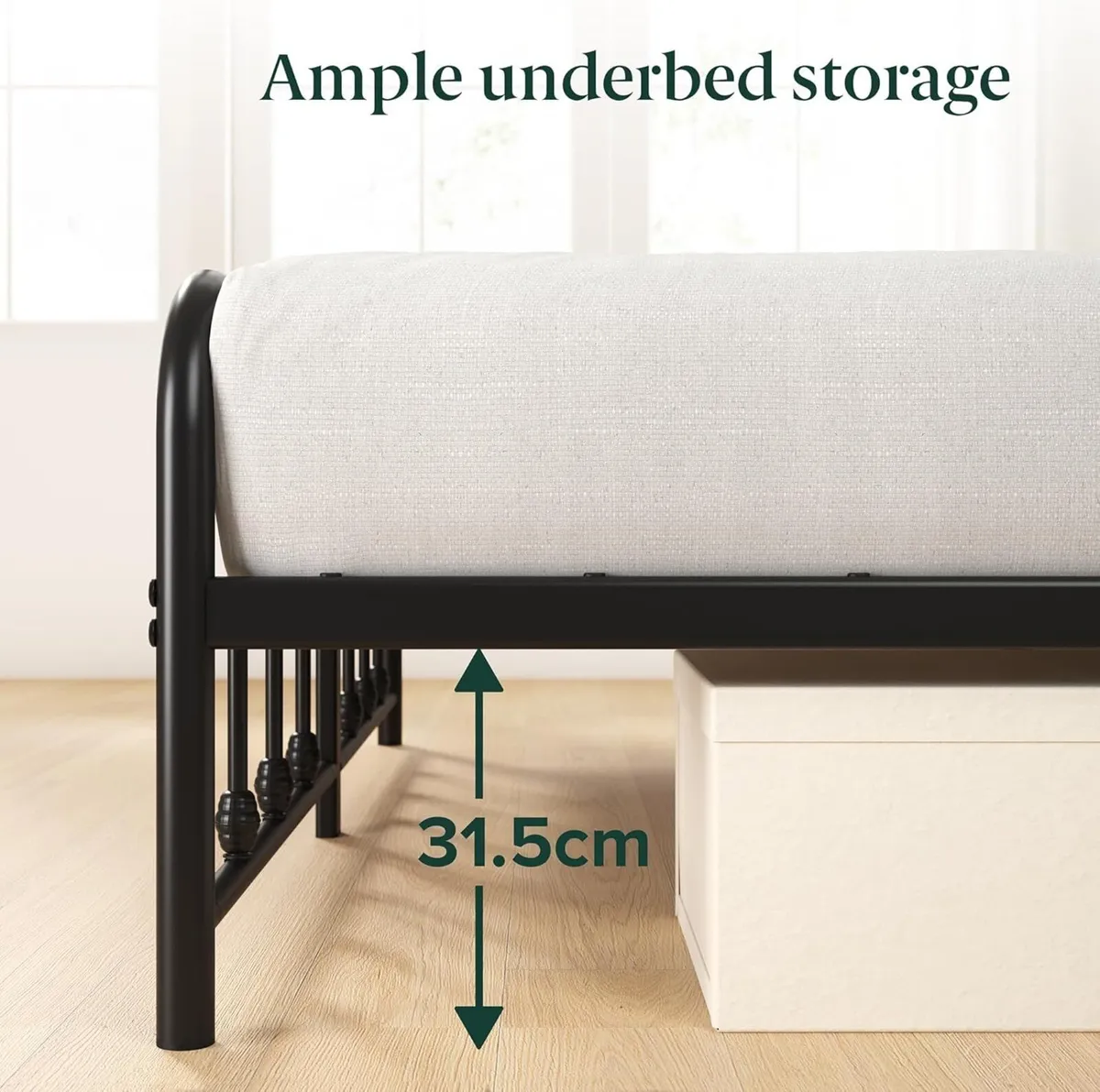 Florence 3ft Single Bed Frame with Headboard (90 - Image 2