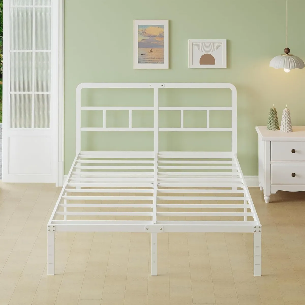 5ft King Size Bed Frame 36 cm High with Curved - Image 1