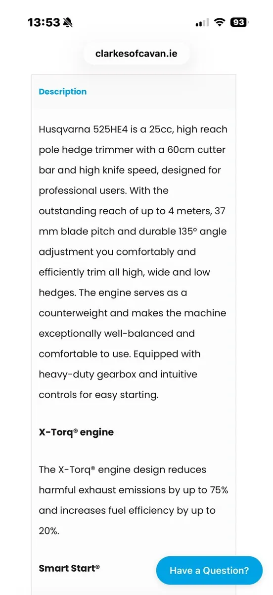 Husqvarna 525HE4 Hedge Trimmer - Image 3