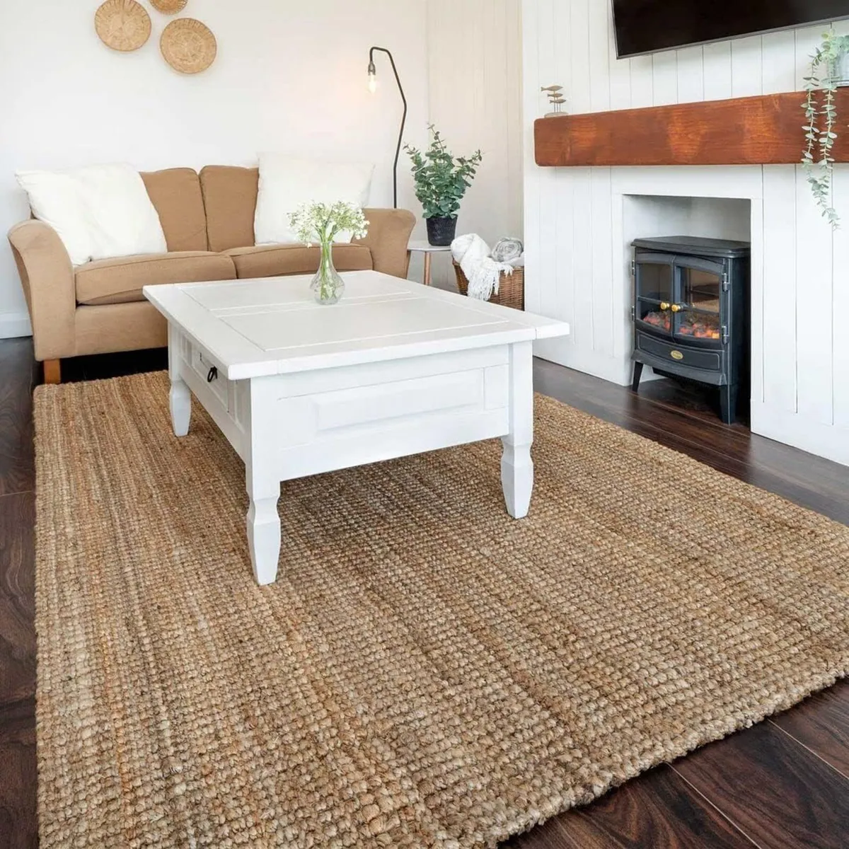 Natural Durable Eco Friendly Jute Area Rug - Image 1