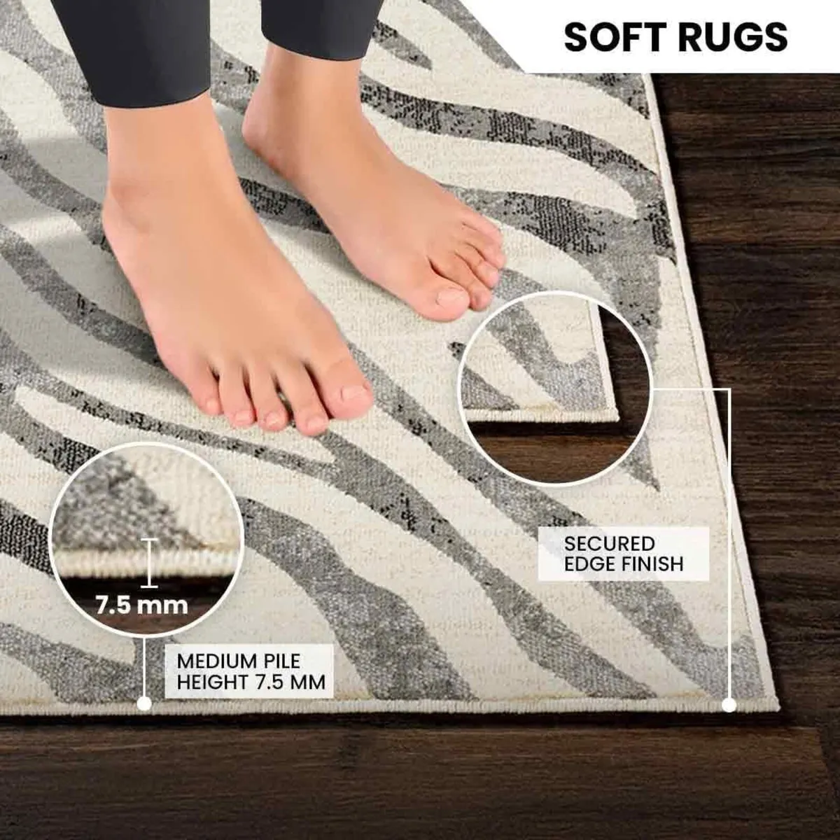 Luanda Geometric Rug - Scandi Area Rugs Living - Image 4