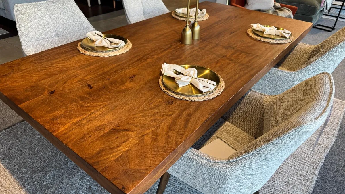 Solid Dining Table 180cm Ex Display Excellent - Image 1