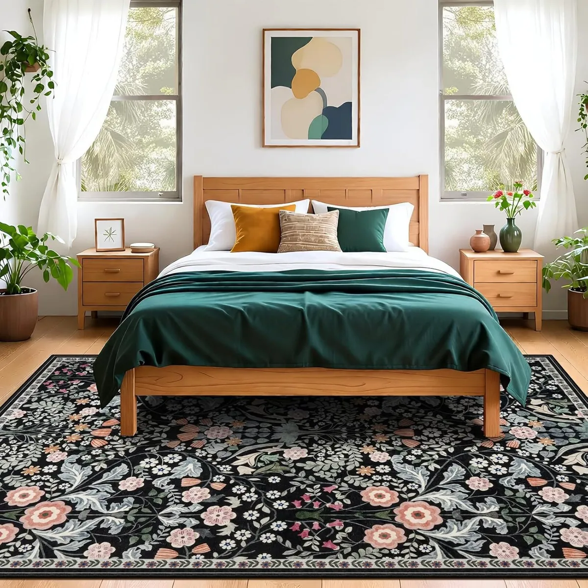 Washable Rugs Living Room Large 160x230cm Boho - Image 2