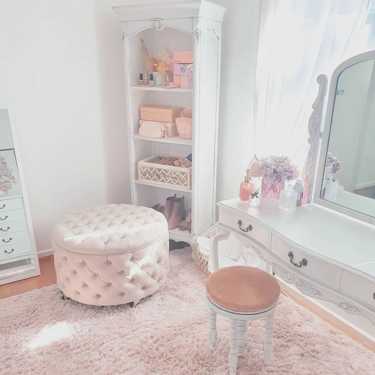 Super Soft Shaggy Light Pink Bedroom Rug Luxury - Image 2