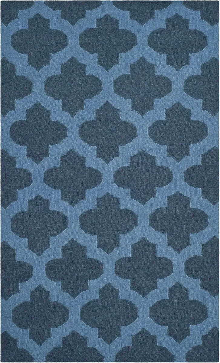 Contemporary Indoor Flatweave Rectangle Area Rug - Image 3