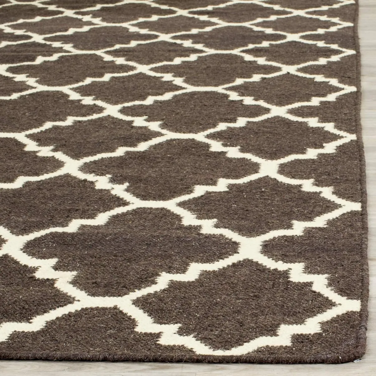 Contemporary Indoor Flatweave Rectangle Area Rug - Image 2