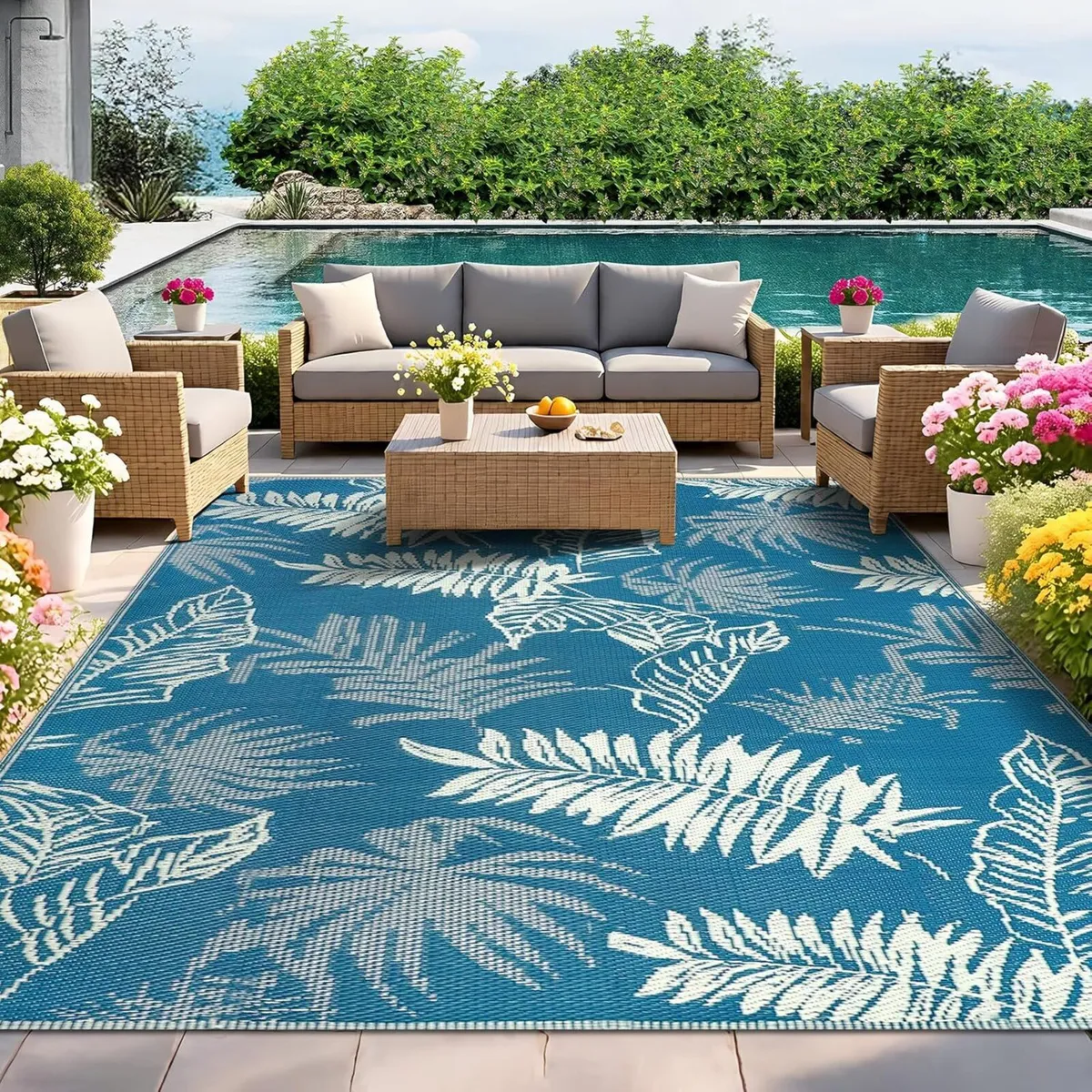Outdoor Rug for Patio Waterproof 245x305cm - Image 1