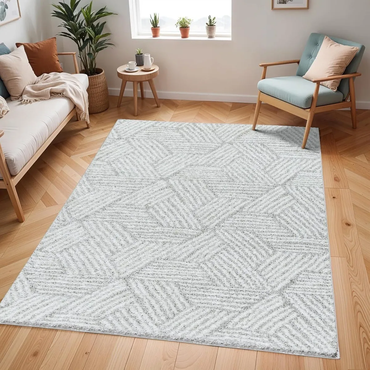 Kapan Shaggy Rug - Modern Berber Rugs Living Room - Image 1