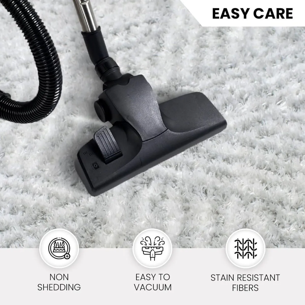 Kapan Shaggy Rug - Modern Berber Rugs Living Room - Image 2