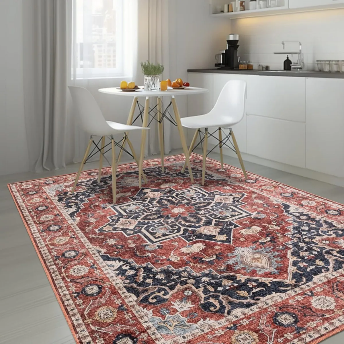Machine Washable Rug -c Cotton Low Pile Carpet - Image 3