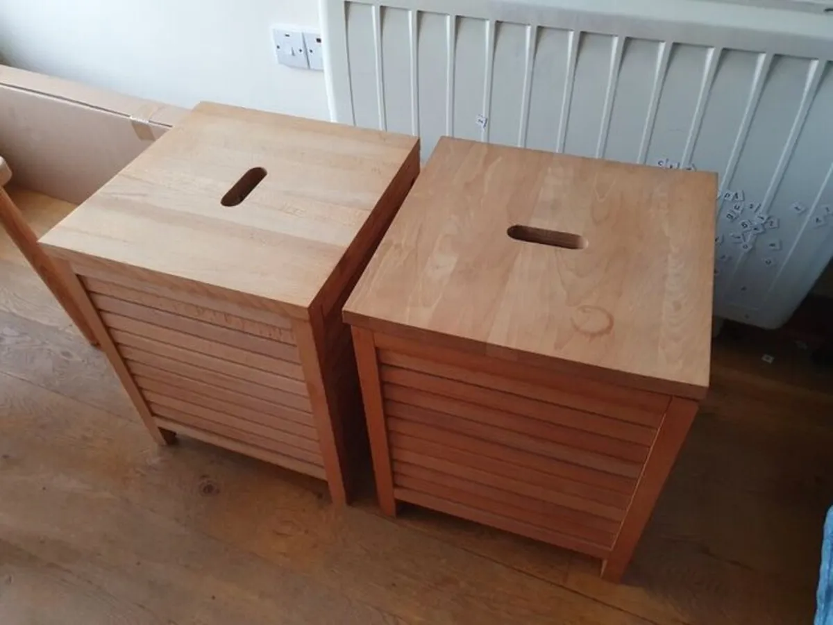 Wooden Laundry Baskets - Image 1