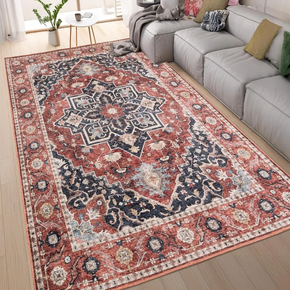 Machine Washable Rug -c Cotton Low Pile Carpet - Image 1