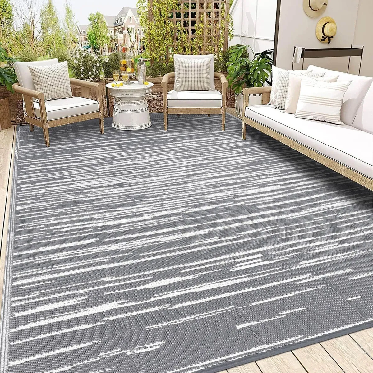 Large Outdoor Rug 240 x 300 cm Garden Rugs - Image 1