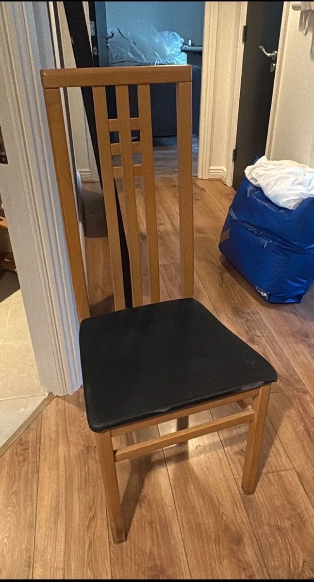 FREE 4 timber high back Dining chairs - Image 1