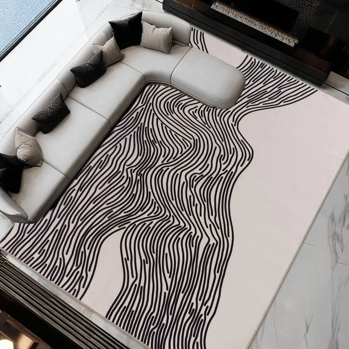 Moderne Abstract Linien Rugs for Living Room - Image 2