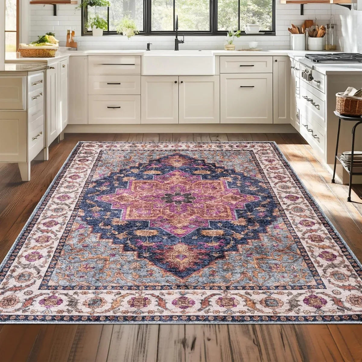 Machine Washable Rug -c Cotton Low Pile Carpet - Image 4