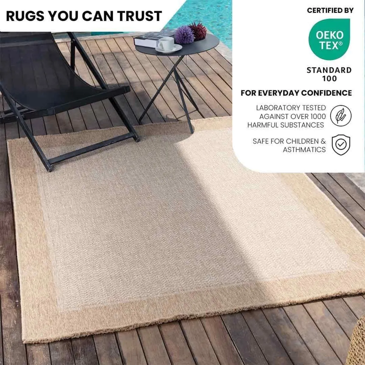 Perth Indoor Outdoor Rug - Large Boho Rugs for - Image 3