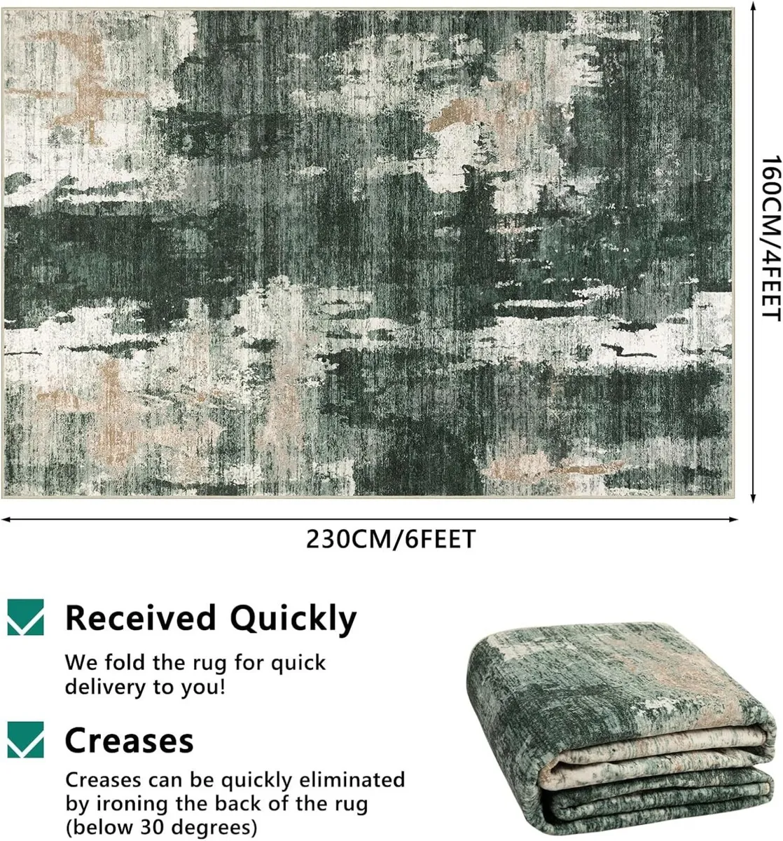 160x230cm Large Modern Abstract Rugs Living Room - Image 2