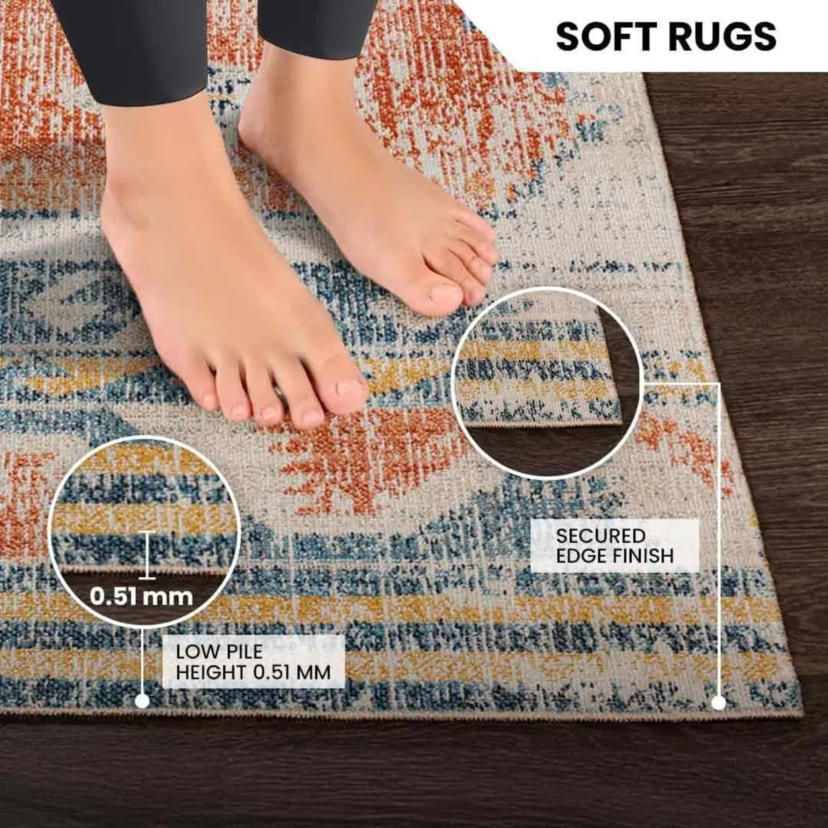 Lusaka Indoor Outdoor Rug - Boho Runner Rugs for - Image 4