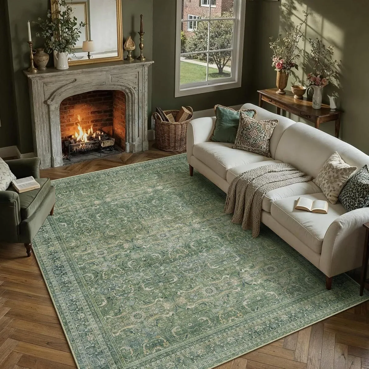 Living Room Area Rug 240x300cm Machine Washable - Image 4
