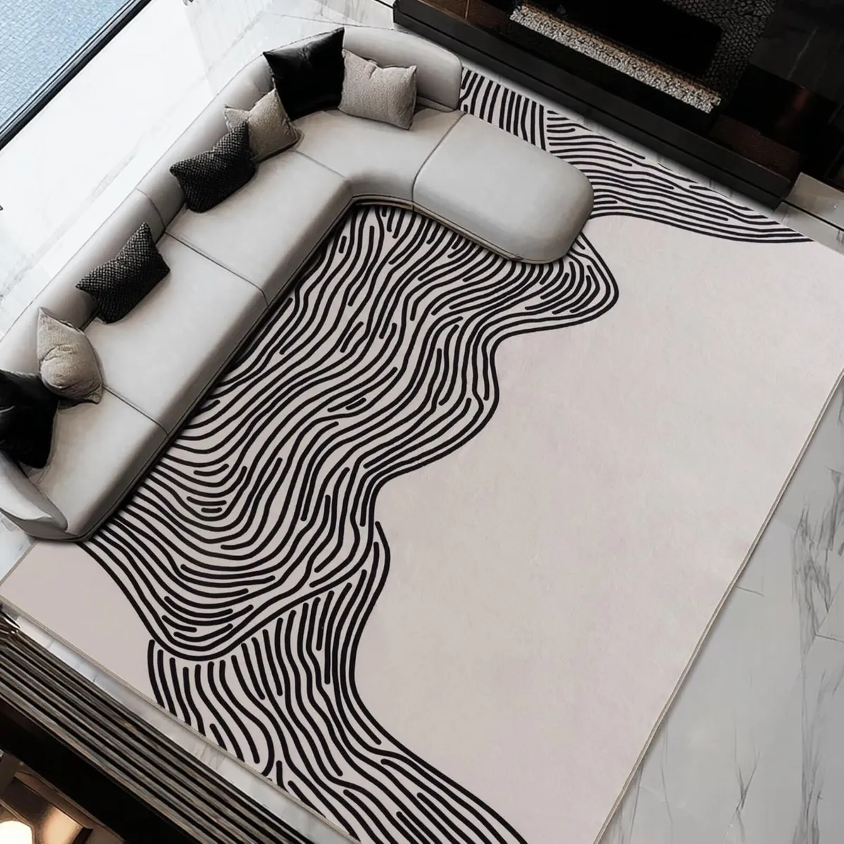 Moderne Abstract Linien Rugs for Living Room - Image 2