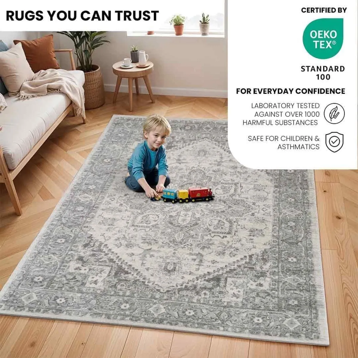 Khartoum Vintage Rug - Area Rugs for Living Room - Image 3